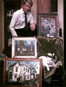 Henry with some of his works