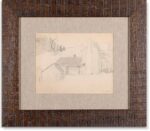#26 Farm House Yard with Cows - Faulkner Sketches