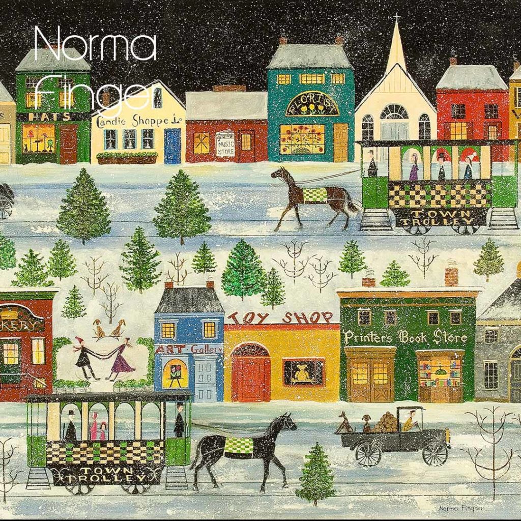 Shopping in the Snow - Norma Finger
