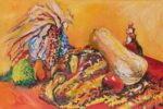 Abstract Fruit and Bottle - Denice Dawn