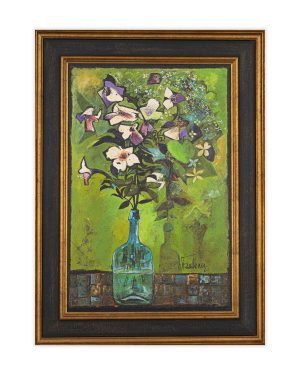 Violets in a Blue Bottle